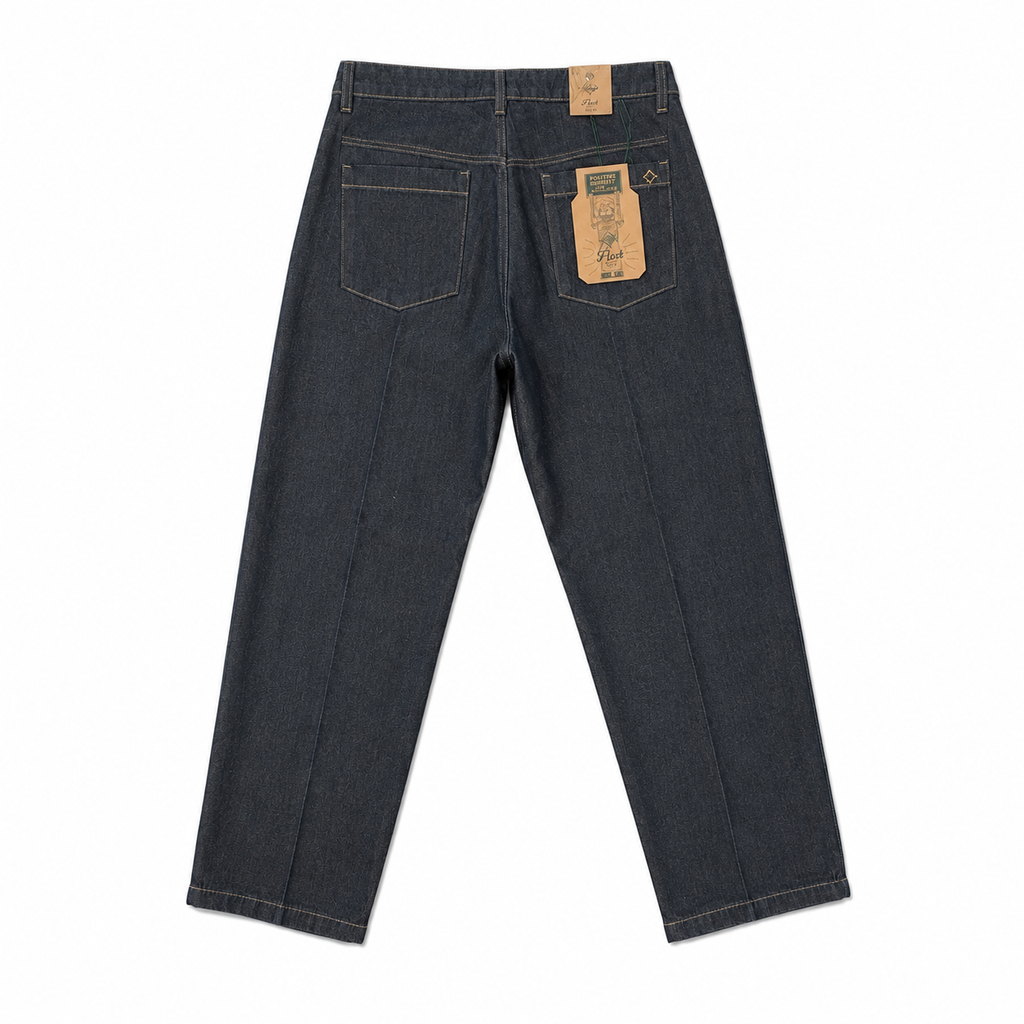 Denim con pences raw grigio