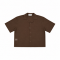 Camicia boxy marrone