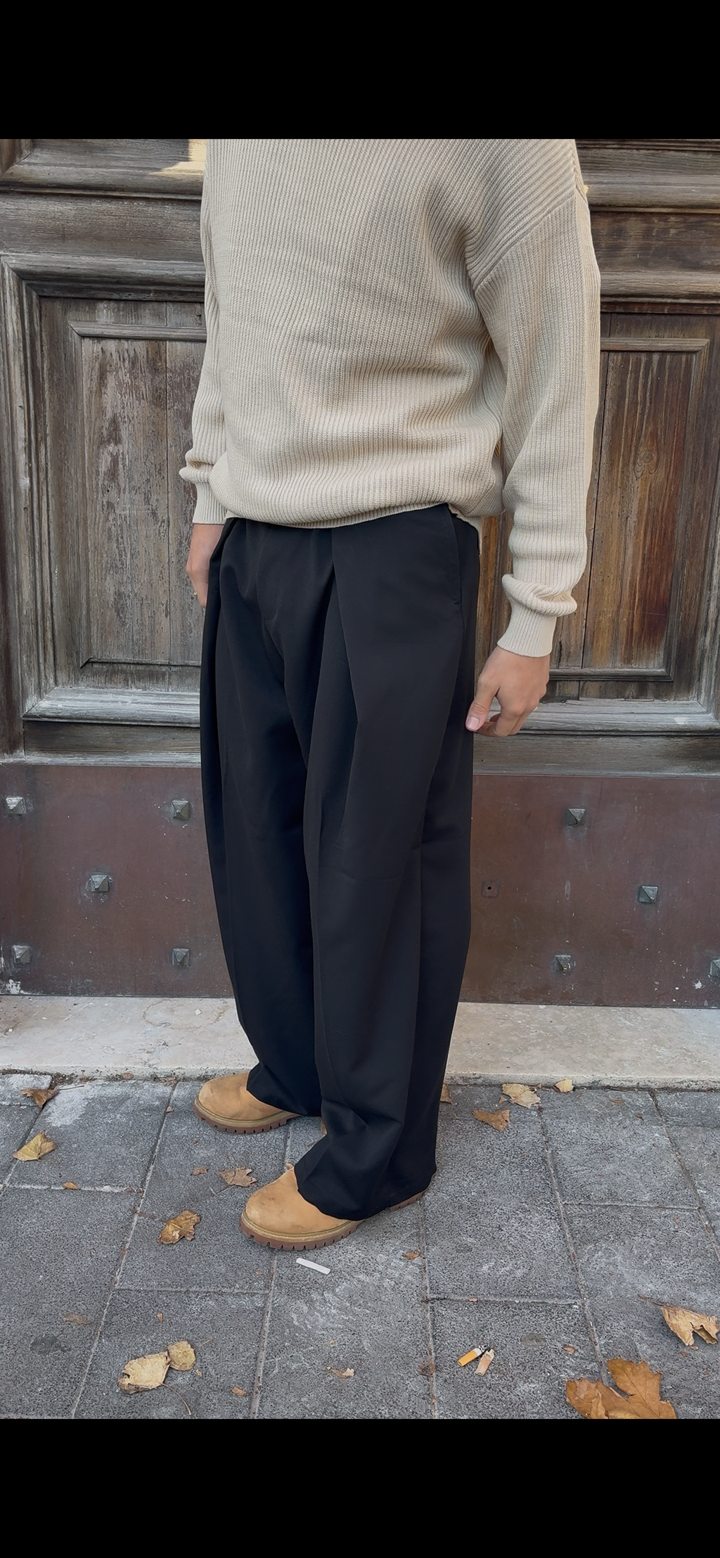 Pantalone baloon nero