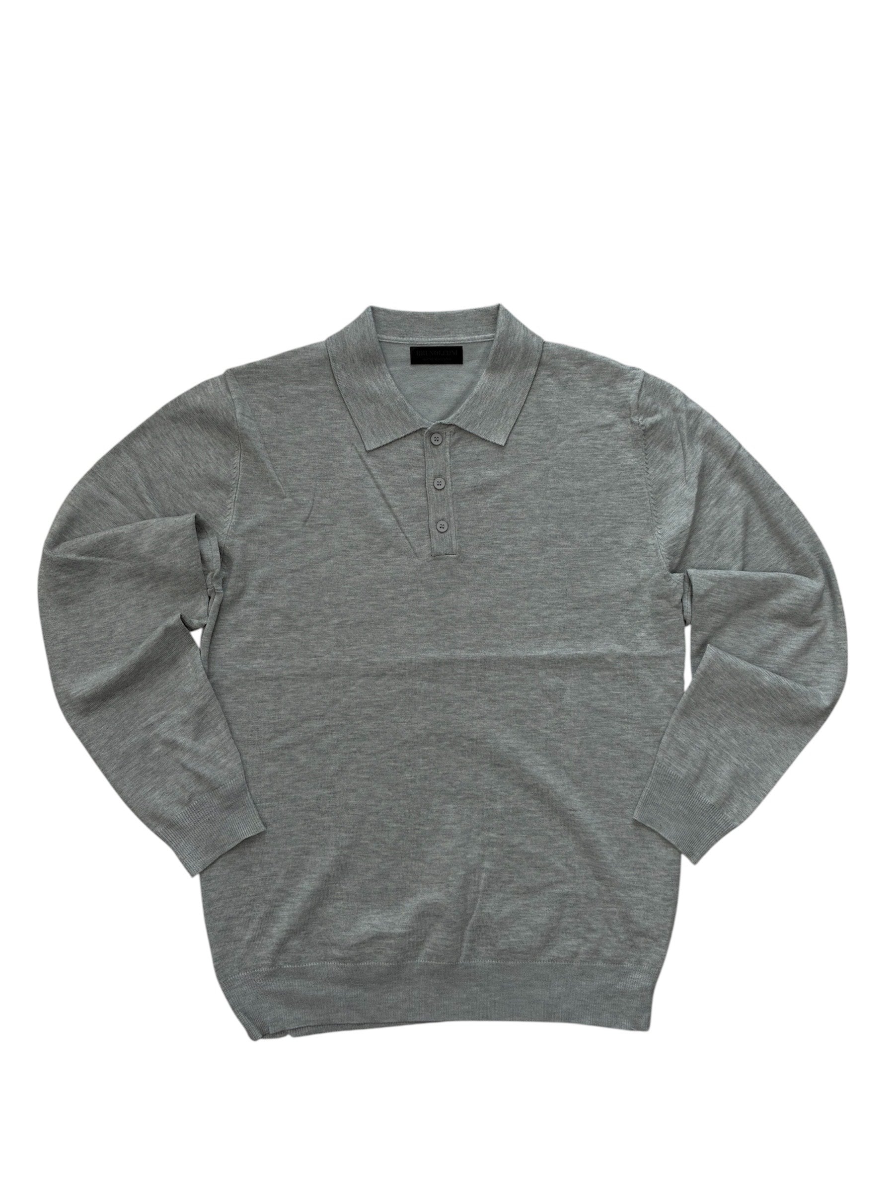 maglione polo grigio